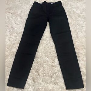 Re-Imagined By JCrew Size 29x28 Toothpick Black Denim Jeans EUC